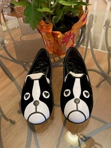 Marc Jacobs BLK/WHT Boston Terrier Shoes Style 635087 - Picture 1 of 5