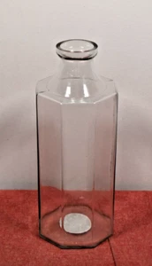 Hearth & Hand with Magnolia Large Octagonal Clear Glass Bottle Vase - Picture 1 of 4