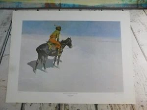 Frederic Remington THE SCOUT Friends or Enemies Print 18x24 Vintage - Picture 1 of 8