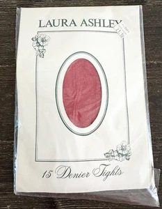 NIP Vintage Laura Ashley 15 Denier Scarlet Tights 100% Nylon ~ Hips sz 34"-42" - Picture 1 of 4