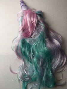 Fun World Pretty Pastel Unicorn Dress Up Halloween Wig - Picture 1 of 4