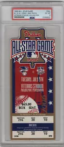 Boleto del Juego de Estrellas 1996 Estadio de Veteranos Philadelphia PSA 6 EX-MT asiento 1 - Imagen 1 de 2