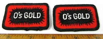 Vintage O's Gold 2 Jacket Patches Seed Feed Agriculture Farming Advertising - Image 1 of 4
