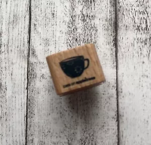 Cats on Appletrees Mini Holzstempel Stempel „ Tasse „ NEU - Bild 1 von 3