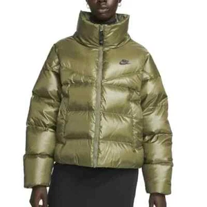 NIKE THERMA FIT DOWN FILL PUFFER JACKET SIZE M (DH4079 222) GREEN OLIVE / BLACK - Picture 1 of 8