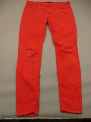Pantalones ajustados 7 For All Mankind talla 32 para mujer rojos mezcla de algodón elástico bolsillo 066 Foto 1 de 4