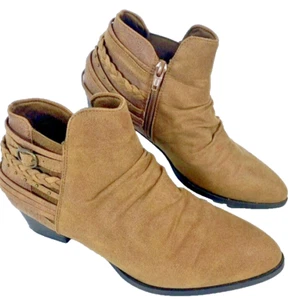 Botas Cato Comfort Botines Occidentales Botas de Tacón Bloque Trenzadas para Mujer Talla 10” - Imagen 1 de 7