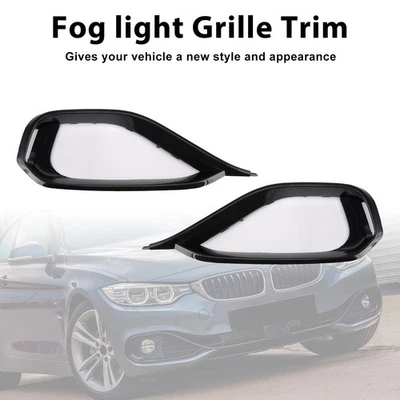 Left & Right Fog Light Bezel Grille Front Bumper Trim Fit BMW 428i F32 F33 F36 - Image 1 of 4