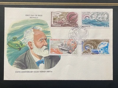 Monaco 1978 First Day Cover FDC: Jules Verne (1828-1905) Writer - Image 1 of 3