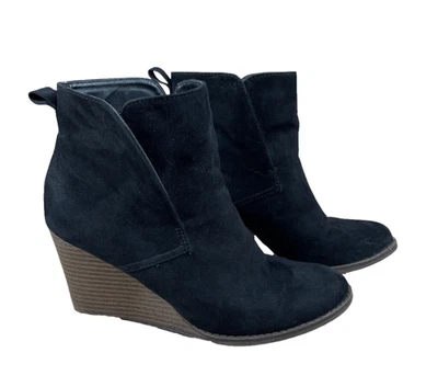 Wedge Booties Size 7 Black Women's Heels - Image 1 of 4