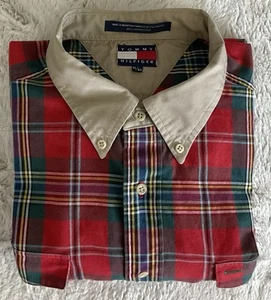 Camisa Tommy Hilfiger Para Hombre XL Tartán Cuadros Vintage Manga Larga Abotonada  - Imagen 1 de 10