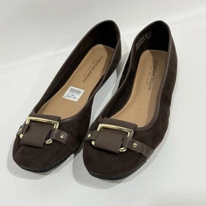 Scarpa donna finta pelle scamosciata piatta slide on misura 9,5 Christian Siriano - Foto 1 di 21