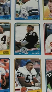1988 Topps Football 3 Different Uncut Sheets Rolled In Tube Bo Jackson RC  - Picture 1 of 9