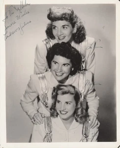 THE ANDREWS SISTERS Boogie Woogie Bugle Boy ink Signed 8x10 pic by all 3 - Picture 1 of 1