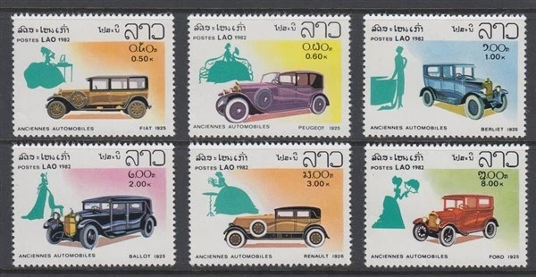 LAOS 1982 CARS SET (6) MNH (ID:831/D65870) - Image 1 of 1