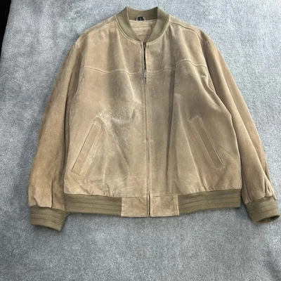 Chaqueta Bomber John Ashford Cuero Talla XL Estilo Vintage Indie  Foto 1 de 4