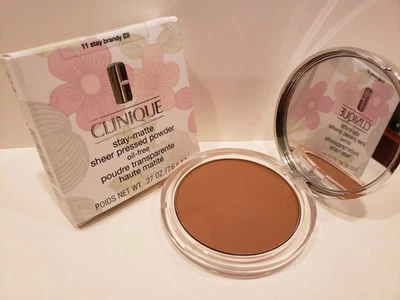 Clinique ~ Stay Matte Sheer Pressed Powder Oil-Free~#11 Stay Brandy~.27oz - Image 1 of 3
