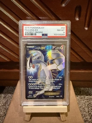 2015 POKEMON XY ANCIENT ORIGINS 94/98 LUGIA EX- PSA 8 - Image 1 of 2