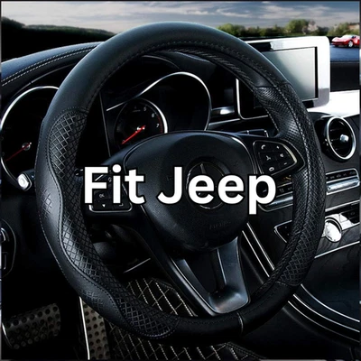 Soft Car Steering Wheel Cover/ 14.5-15.5''inch for Jeep Wrangler Grand Cherokee Foto 1 de 3