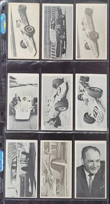 Juego de cartas de carreras Fleer Dragstrips 1970 completo (9), Indy 500/NASCAR/24 HR Foto 1 de 4