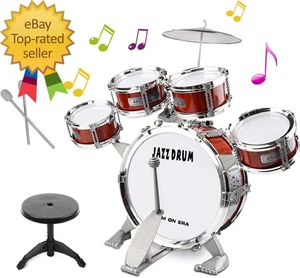 Juego de batería para niños pequeños 1-3 juego de batería de jazz para niños de 3 a 5 años con 5 baterías - Imagen 1 de 1