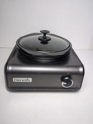 Crock Pot Hook Up 2.5 Quart Round Slow Cooker Black/Dark Gray SCCPMD2-CH - Image 1 of 4