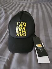 Lamborghini authentic adult dark Black,yellow logo  baseball cap