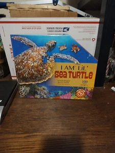 Puzzle Madd Capp LiL' a forma di tartaruga marina corallo marino 100 pezzi formato poster - Foto 1 di 2