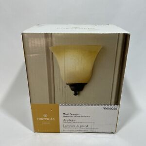 Portfolio Linkhorn Wall Sconce 0616056 Aged Bronze Accepts LED Bulbs
