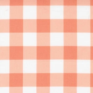 Sunwashed Cotton Fabric 1 Yd Corey Yoder Peach/Coral Check - Picture 1 of 1