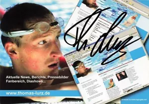 Thomas Lurz UH Autogrammkarte original signiert Sport Schwimmen 4463 B - Picture 1 of 1
