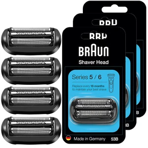 4 Pack 53B Electric Shaver Head Cassette Foil Compatible with Braun Series 5/6/7 - Picture 1 of 10