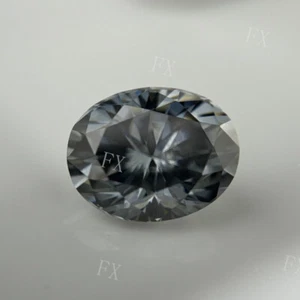 1 kt 5 x 7 mm graue Farbe VVS1 oval lose Moissanit Stein GRA kostenloser Versand - Bild 1 von 9
