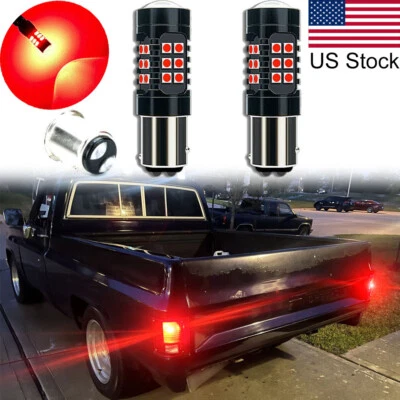 Bombillas traseras de freno intermitentes LED rojas estroboscópicas intermitentes para Chevrolet C10 K10 C20 1157 1975-86 Foto 1 de 4
