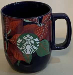 Starbucks Limited Edition Purple/Blue Poinsettia Holiday Mug 12oz Gift Idea - Picture 1 of 4