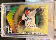2022 Bowman Chrome Emerson Hancock Top 100 Superfractor 1/1 Mariners BTP-14
