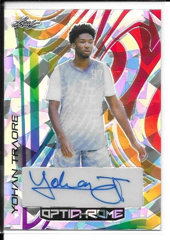 2022-23 Leaf Optichrome Rainbow Crystals Yohan Traore Auto Autograph /3 - Image 1 of 1