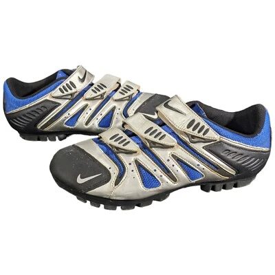 Nike Zapatos de Ciclismo Botines Talla 8.5 Azul Ciclismo 3 Correas 90606 Eur 42 Motociclista Foto 1 de 4