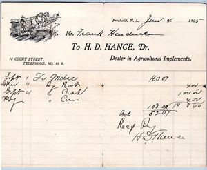 1905 MAGLIA NUOVA FREEHOLD*NJ*HD HANCE*RIVENDITORE DI ATTREZZI AGRICOLI*CORTE ST - Foto 1 di 2
