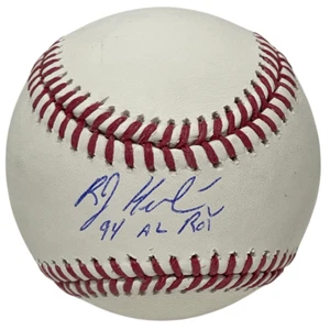 Bob Hamelin Signed ROMLB Baseball w/ 94 AL ROY Beckett Witness BAS COA - Picture 1 of 2