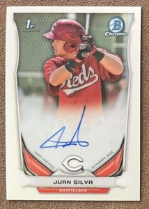 2014 Bowman Chrome Autograph Juan Silva Rookie Cincinnati Reds #BCAP-JS - Picture 1 of 2