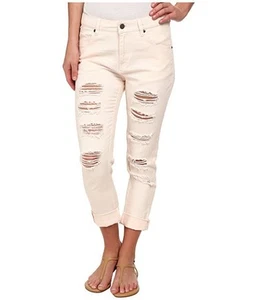 NEW VOLCOM STONED SLIM SLOUCH RELAXED FIT JEANS PANT BARELY PINK size 5 KK41 - Picture 1 of 3
