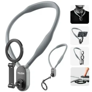 Silicone Magnetic Neck Holder Mount Necklace POV Quick Release for Mobile Phone - Picture 1 of 16