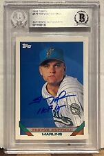 1993 Topps 572 Trevor Hoffman Authentic Autograph BGS Authentic RC Marlins
