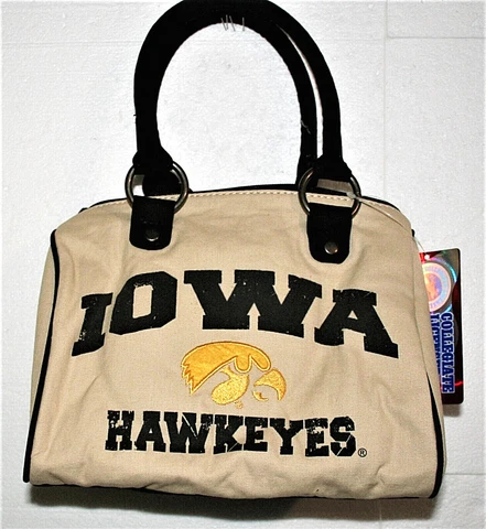 Iowa Hawkeyes University Sports Bowler Bag Purse New NOS College Football Cover