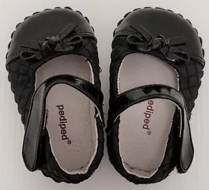 Pediped Originals "Naomi" Black Mary Jane Infant Crib Shoes Size 0-6 Months - Picture 1 of 9