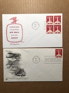 23 FDC’S DIFERENTES CORREOS AÉREOS DE ESTADOS UNIDOS DE 1971-1989 - SIN DIRECCIÓN - Imagen 1 de 12