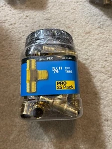 Apollo 3/4 Zoll Messing PEX Widerhaken T-Stück (25 Stück) APXT3425JR - Neu geöffnet - Bild 1 von 5
