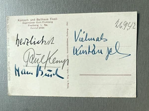 PAUL KEMP-HANS BUSCH-KURT ENGEL Vintage signed Postkarte 9x14 Autogramm SELTEN! - Bild 1 von 2
