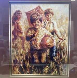 Art Print LISETTE DE WINNE Numbered Limited Edition A SPRING DAY Matted Framed - Picture 1 of 11